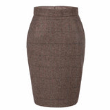 Brown Estate Herringbone Tweed 3 Piece Women Suit