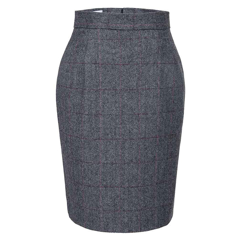 Traditional Grey Estate Herringbone Tweed 3 Piece Women Suit