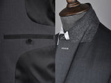 Grey Worsted Wool 2 Piece Suit Jacket and Pants - Yoosuitan