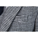 Black White Houndstooth Tweed 3 Piece Suit - Yoosuitan