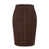 Brown Overcheck Herringbone Tweed 3 Piece Women Suit