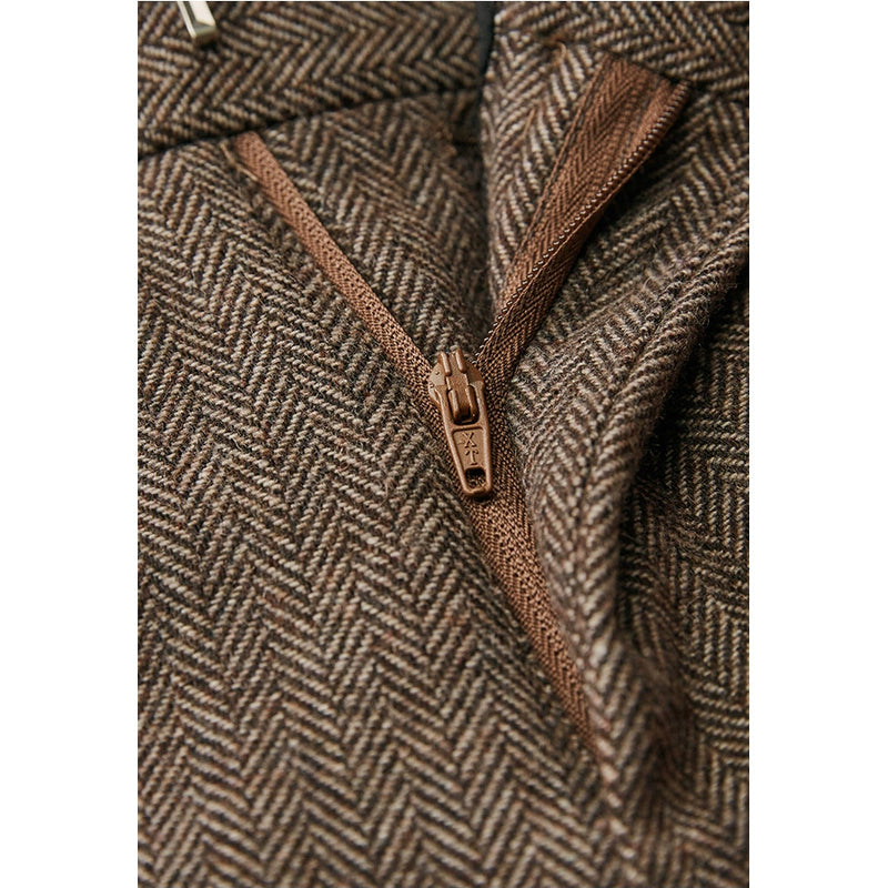 BlOWN ESTATE HERRINGBONE TWEED 3 PIECE SUIT - Yoosuitan