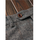 GREY ESTATE HERRINGBONE PLAIN TWEED 3 PIECE SUIT - Yoosuitan