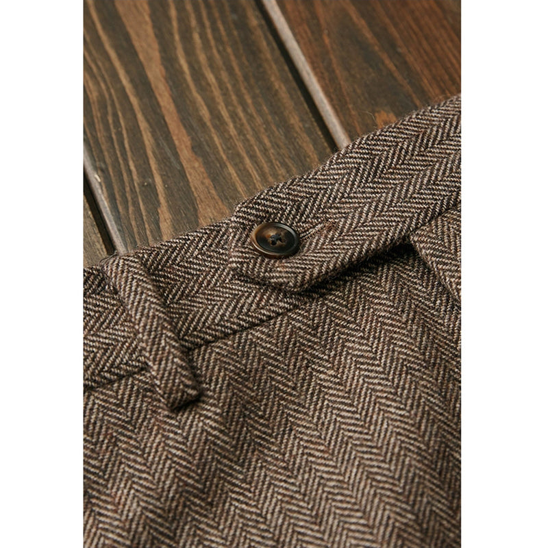 BlOWN ESTATE HERRINGBONE TWEED 3 PIECE SUIT - Yoosuitan