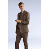 BlOWN ESTATE HERRINGBONE TWEED 3 PIECE SUIT - Yoosuitan