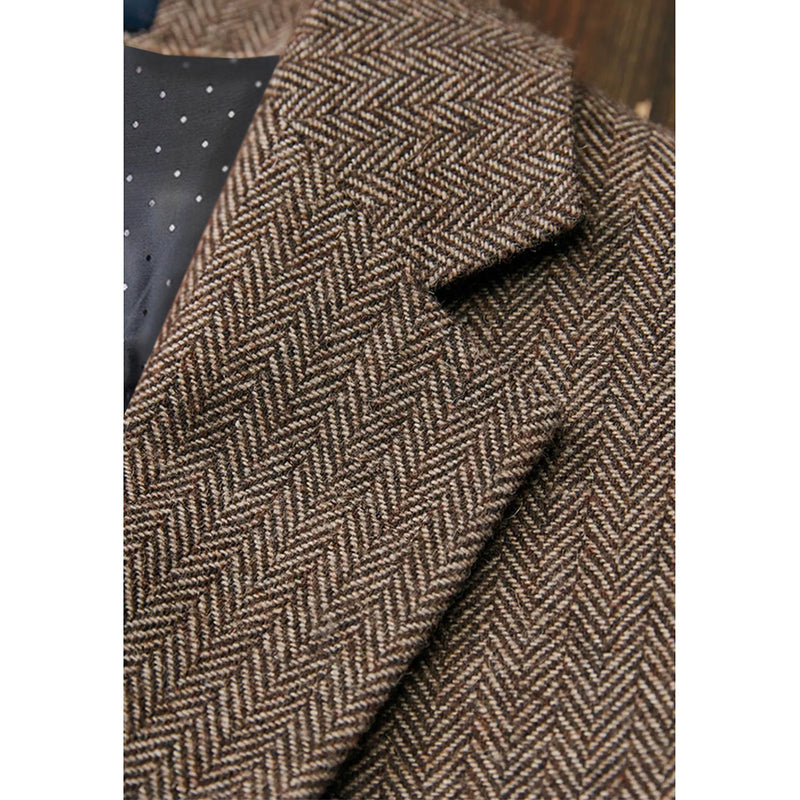 BlOWN ESTATE HERRINGBONE TWEED 3 PIECE SUIT - Yoosuitan