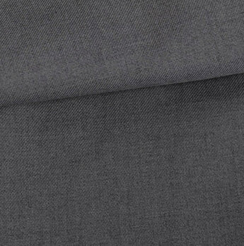 Grey Worsted Wool 2 Piece Suit Jacket and Pants - Yoosuitan